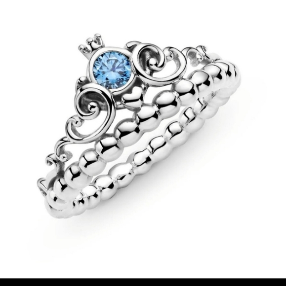 Size 9 - Disney Cinderella Blue Tiara Ring - Picture 3 of 12